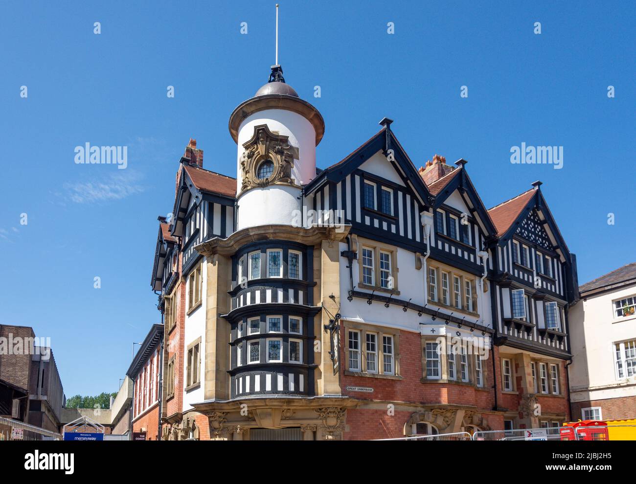 15th Century The White Hotel, Great Underbank, Stockport, Greater Manchester, Inghilterra, Regno Unito Foto Stock