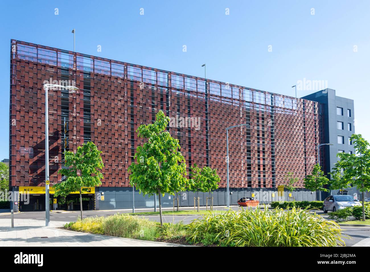 NCP Car Park, Station Road, Stockport, Greater Manchester, Inghilterra, Regno Unito Foto Stock