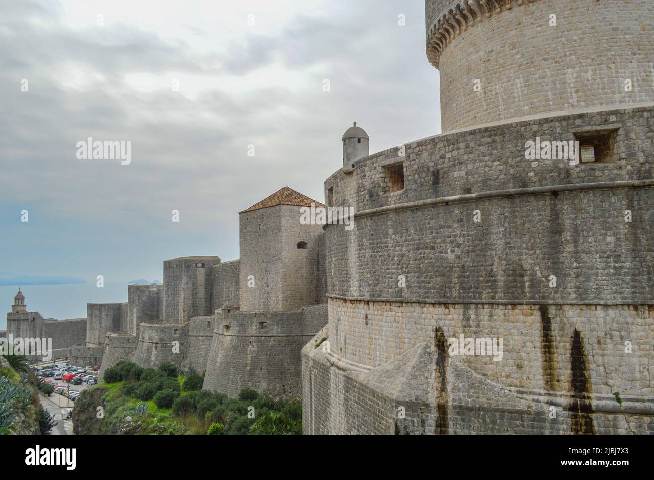 vecchio muro di pietra Foto Stock