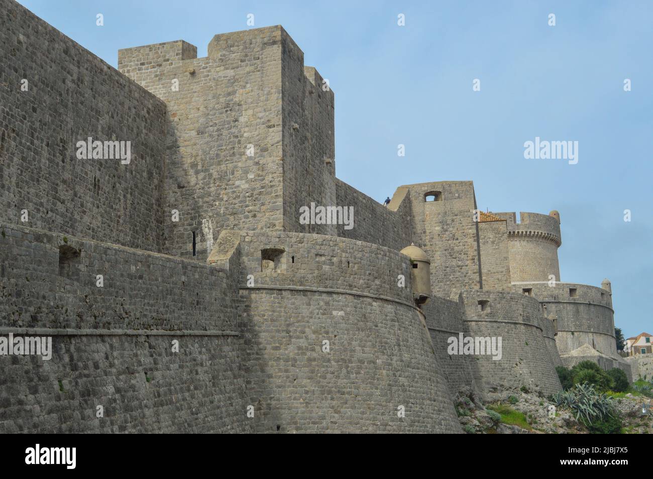 vecchio muro di pietra Foto Stock