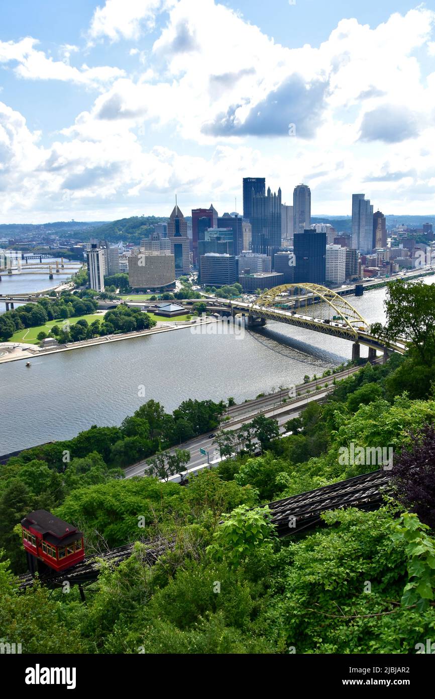 Vista di Pittsburgh, Pennsylvania Foto Stock