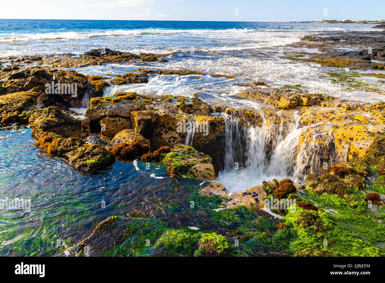 Pele's Well sulla Kona Coast, Hawaii Island, Hawaii, USA Foto Stock