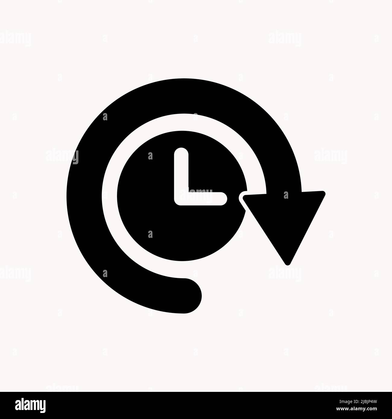 Icona del tempo isolata su sfondo bianco Illustrazione Vettoriale