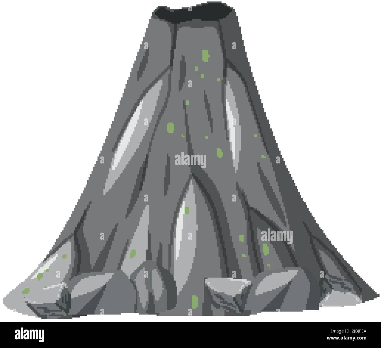 Vulcano senza lava illustrazione isolata Illustrazione Vettoriale