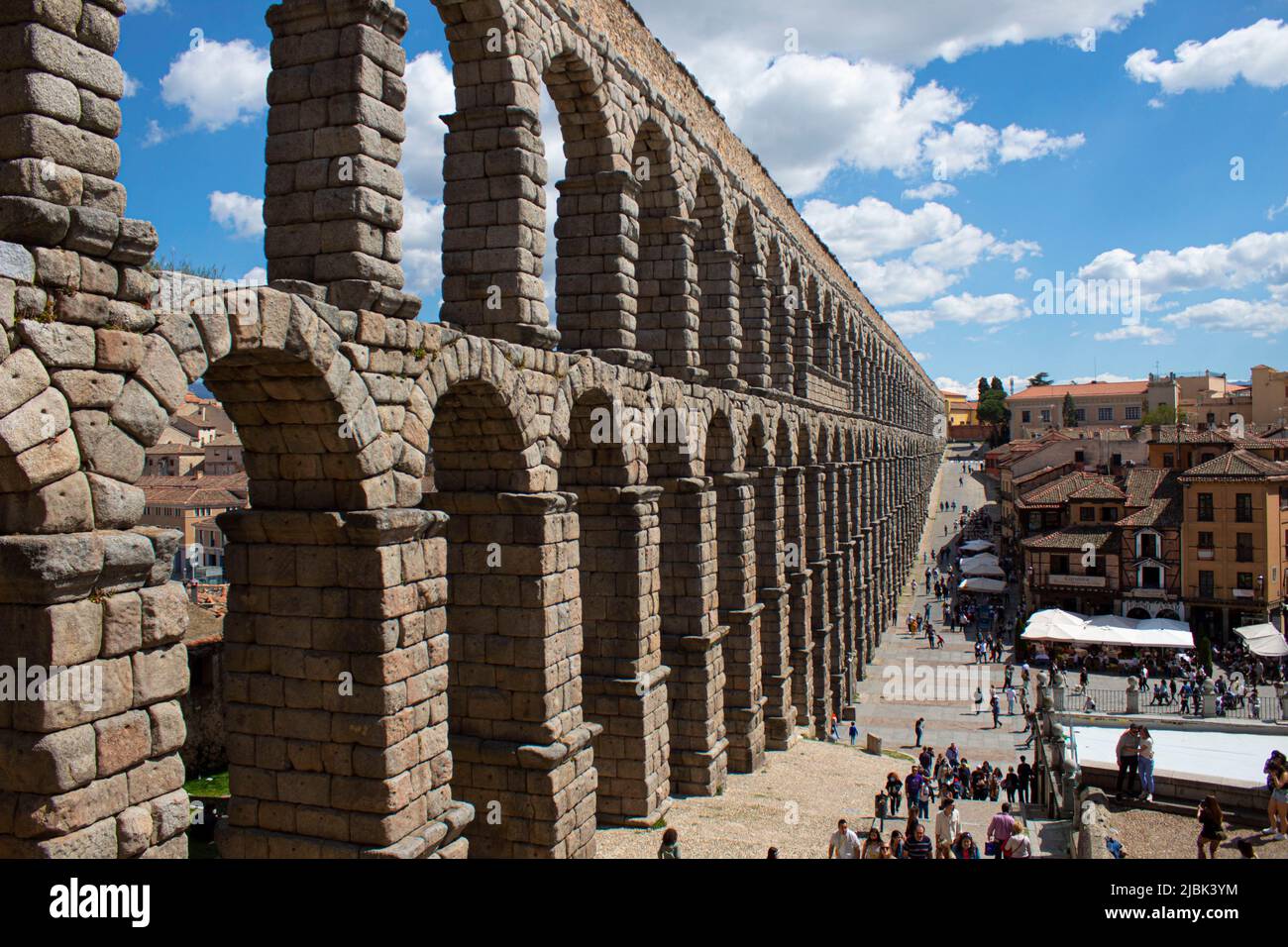 Fotografía del Acueducto de Segovia, Castilla y León, España. Foto Stock