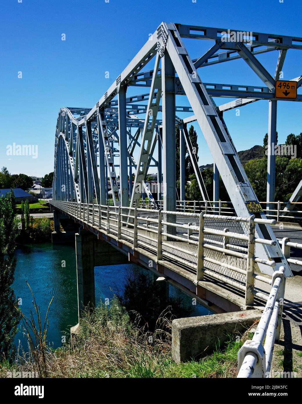 Ponte Alexandra sul fiume Clutha/Mata-au, Otago centrale, isola sud, Aotearoa, Nuova Zelanda Foto Stock