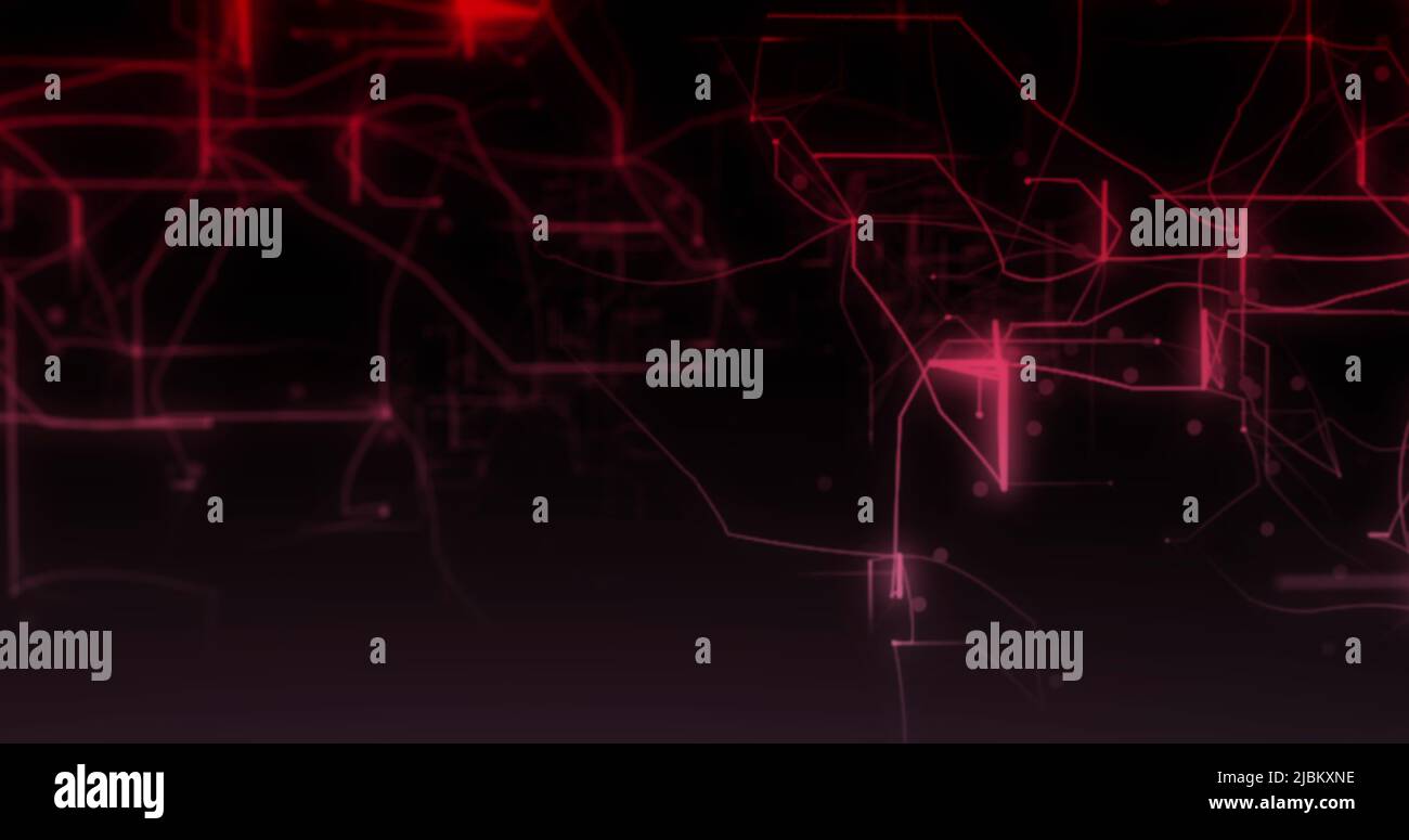 Immagine delle forme in movimento su sfondo nero Foto Stock