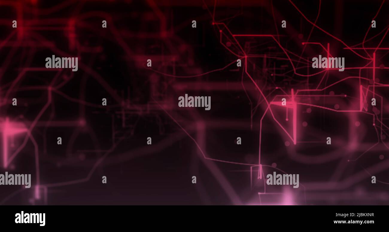 Immagine delle forme in movimento su sfondo nero Foto Stock