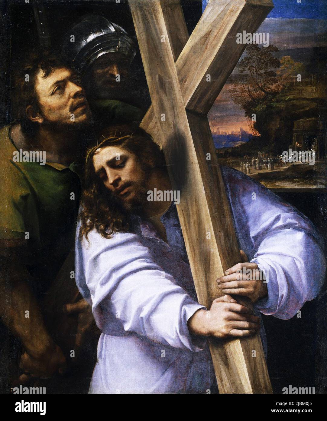 Cristo che porta la croce di Sebastiano del Piombo, circa 1513-14 Foto Stock