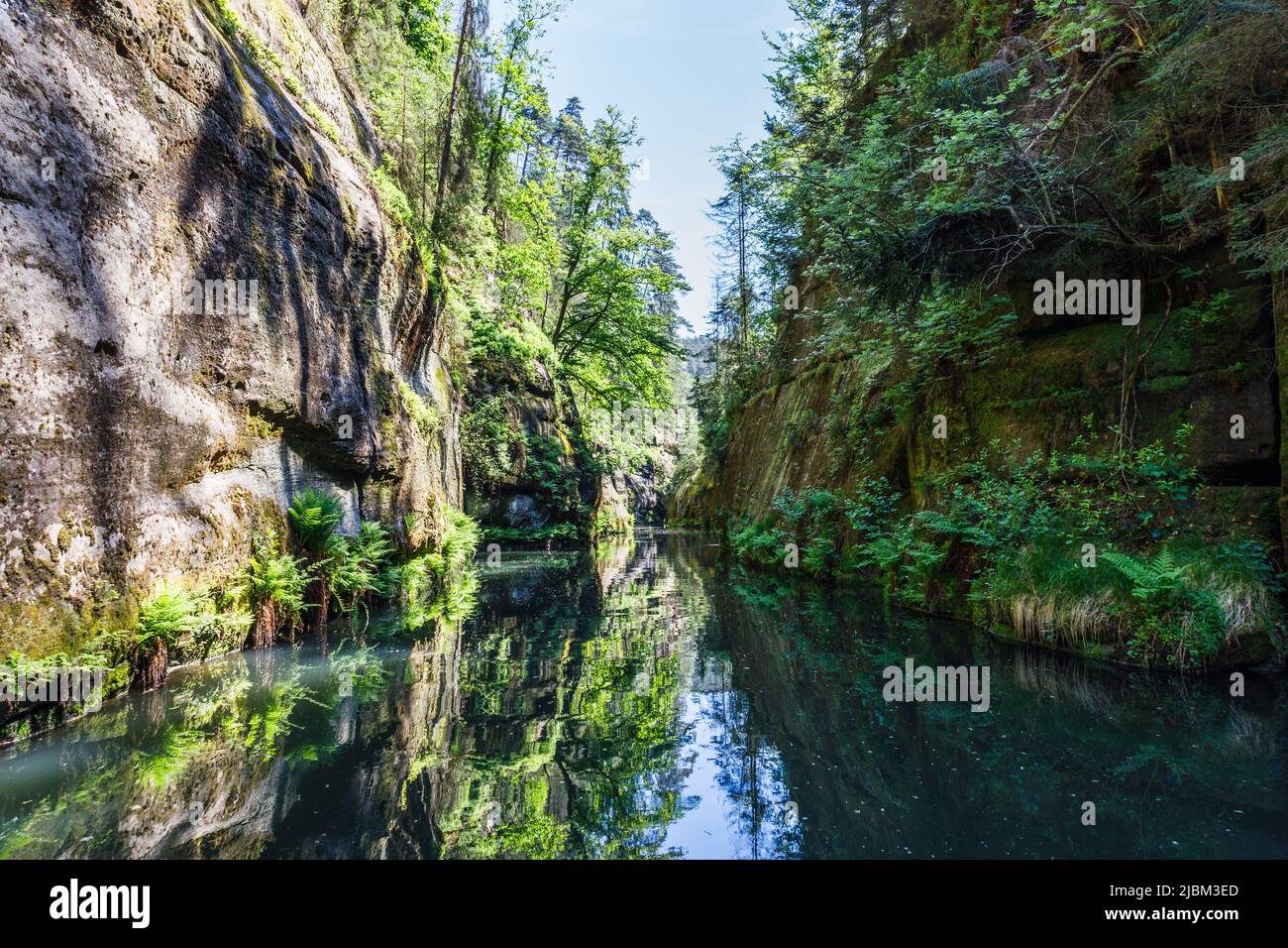Edmund Gorge nel Parco Nazionale della Svizzera Boema, Repubblica Ceca Foto Stock