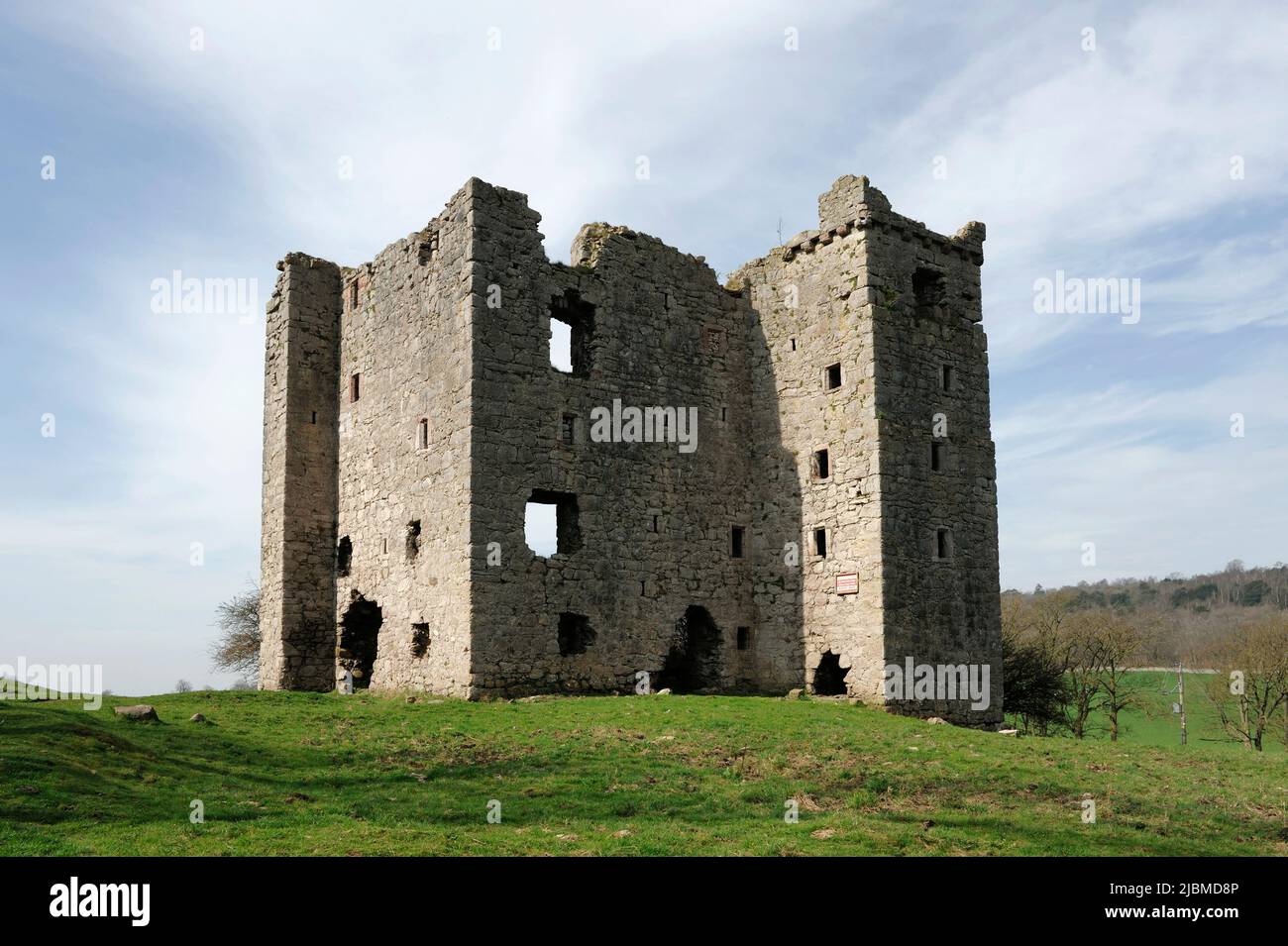 Arnside Torre tardo medievale torre situata a sud di Arnside Cumbria Regno Unito Foto Stock