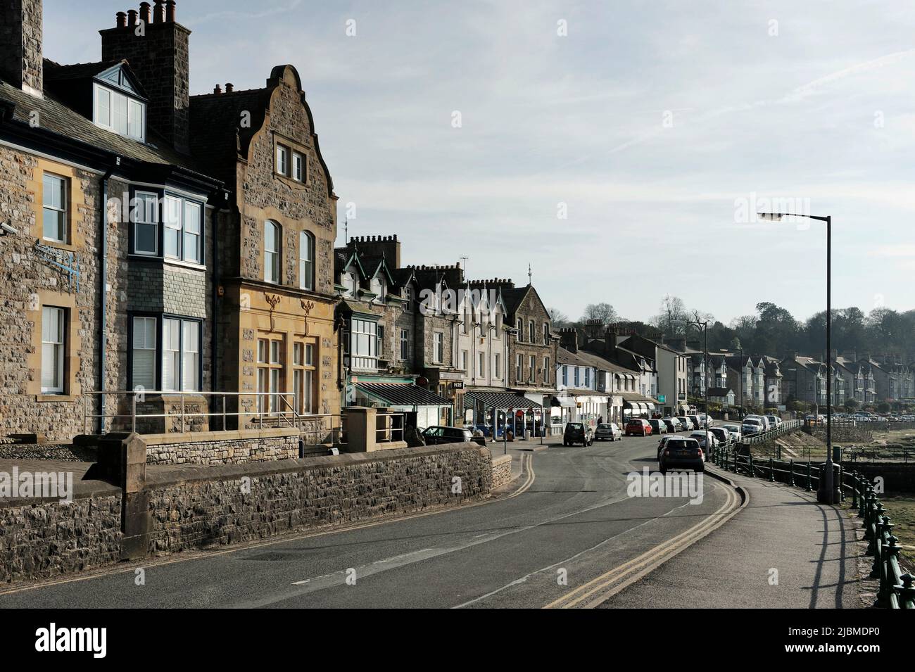 La Promenade del villaggio di Arnside Cumbria Regno Unito Foto Stock