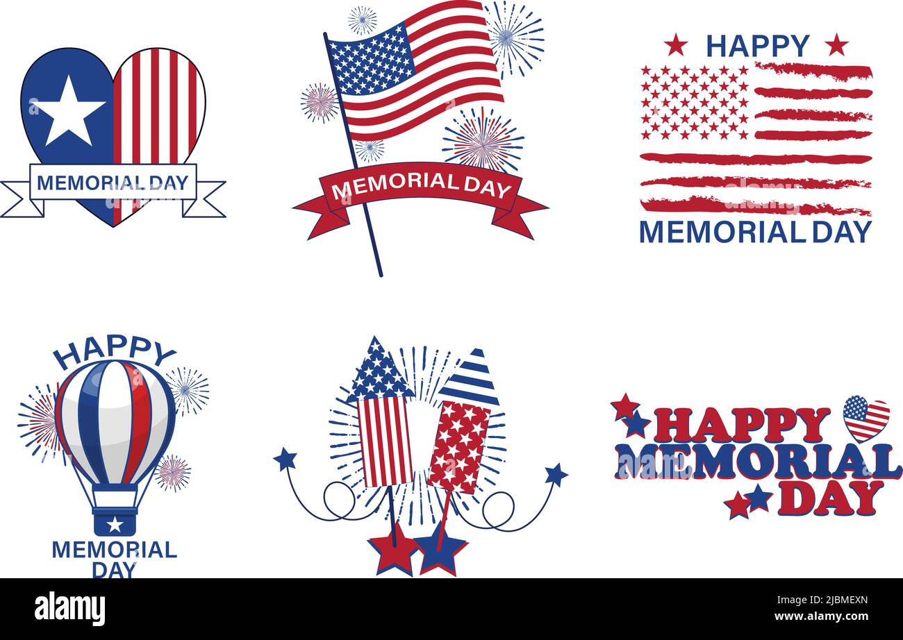Memorial Day Vector disegni clipart Illustrazione Vettoriale