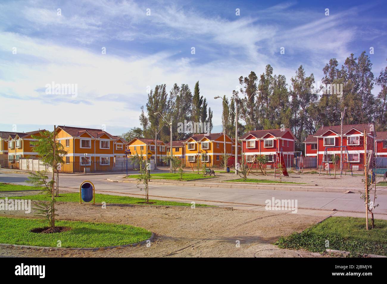 Progetti di alloggi a Santiago del Cile, Sud America Foto Stock