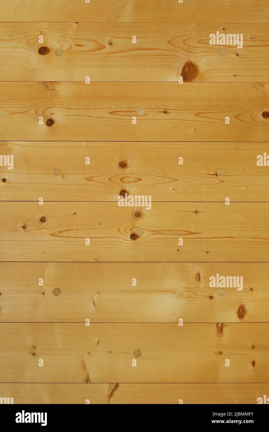 Superficie in legno di pino non verniciato. Sfondo. Foto Stock