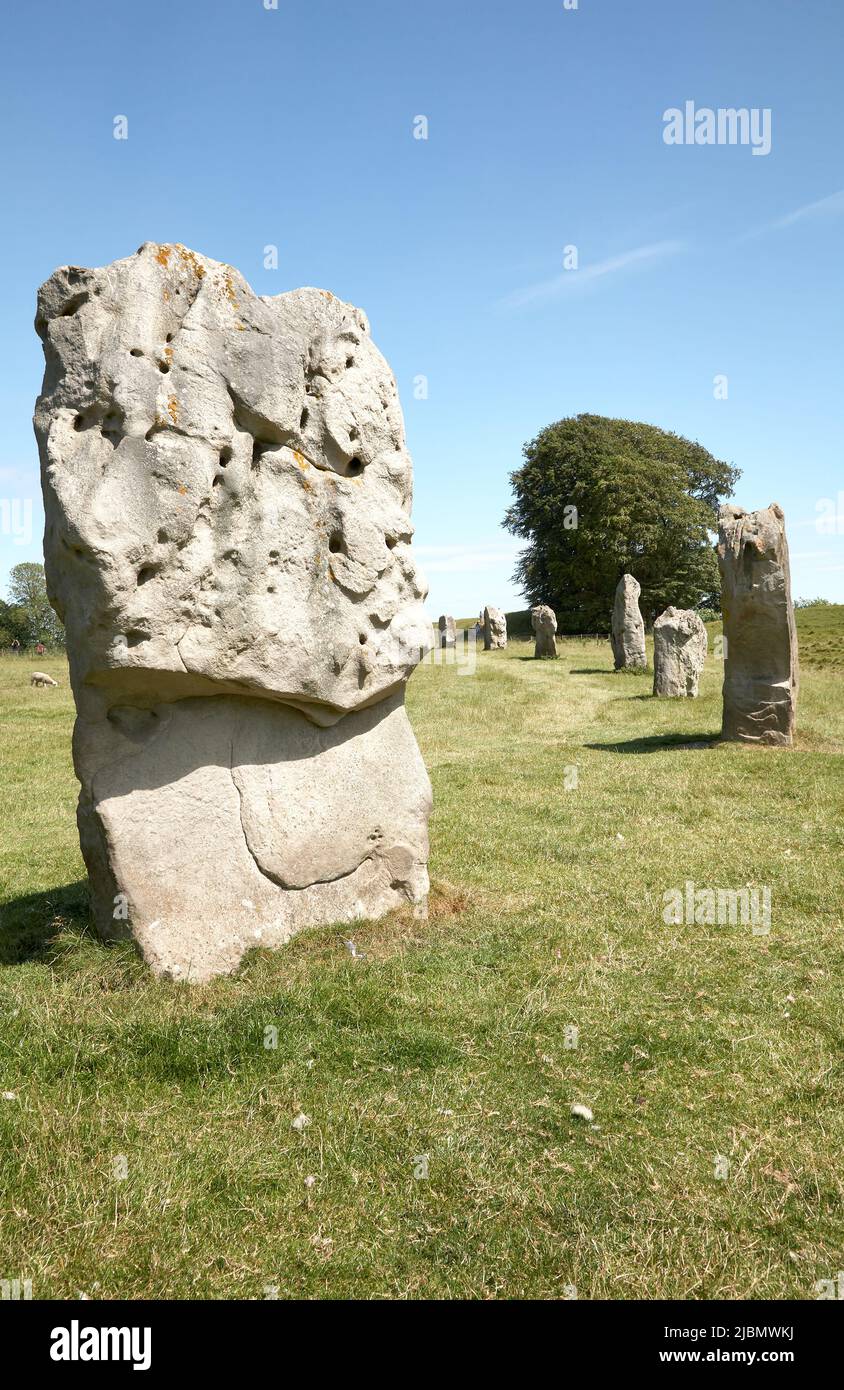 Avebury Stone Circle Wiltshire Foto Stock