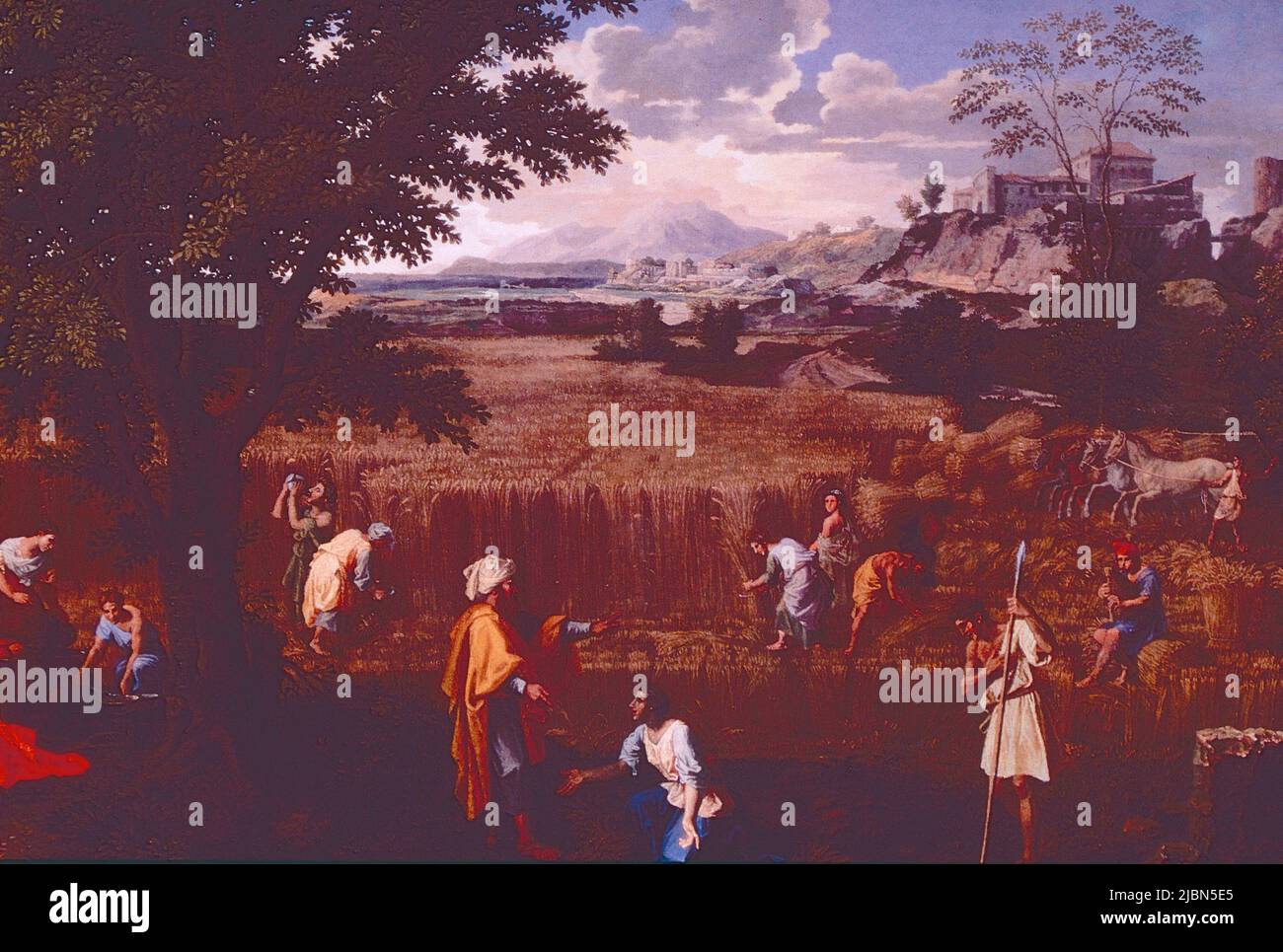 L'estate, (Ruth e Boaz) dipinto dall'artista francese Nicolas Poussin, 1664 Foto Stock
