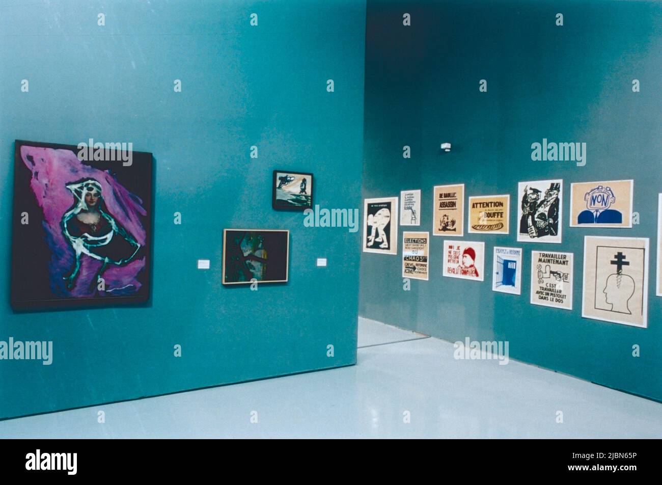 Mostra d'arte dell'artista danese Asger Jorn, 1950s Foto Stock