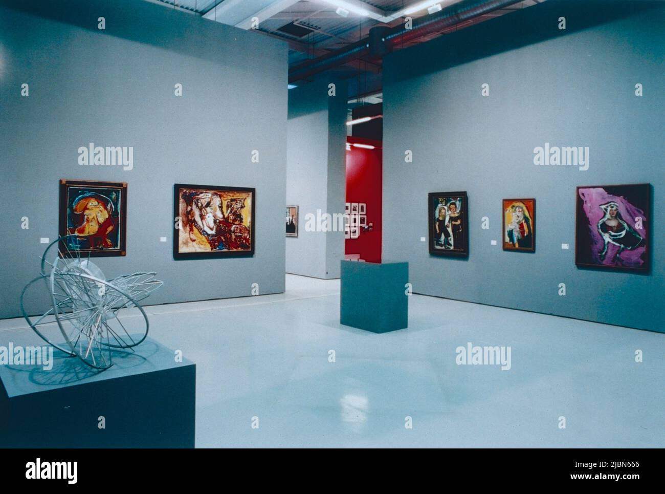 Mostra d'arte dell'artista danese Asger Jorn, 1950s Foto Stock