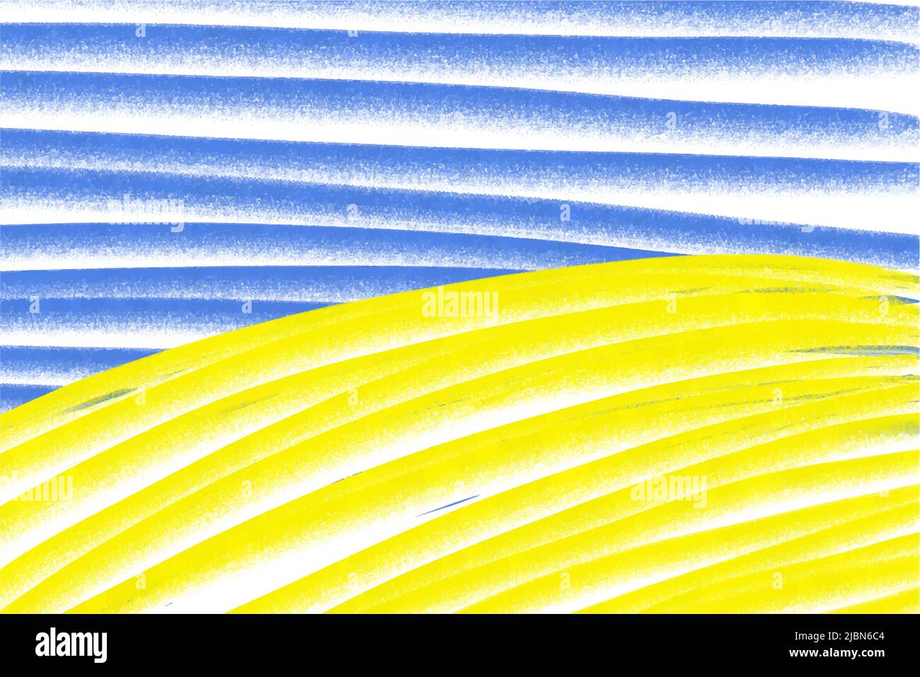 Sfondo vettoriale a matita in blu e giallo, stile doodle Illustrazione Vettoriale