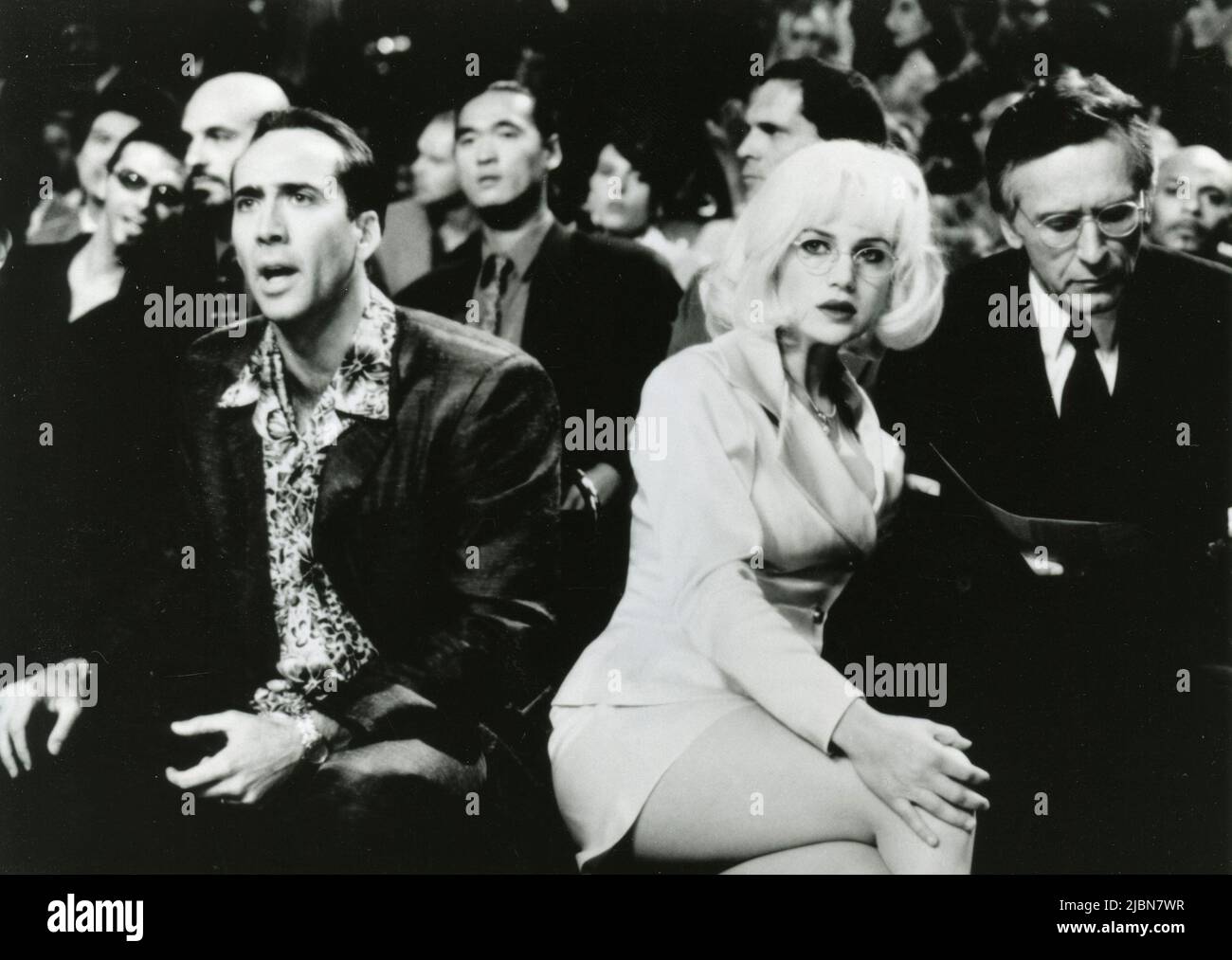 L'attore americano Nicolas Cage, l'attrice Carla Gugino, e Joel Fabiani nel film Snake Eyes, USA 1998 Foto Stock