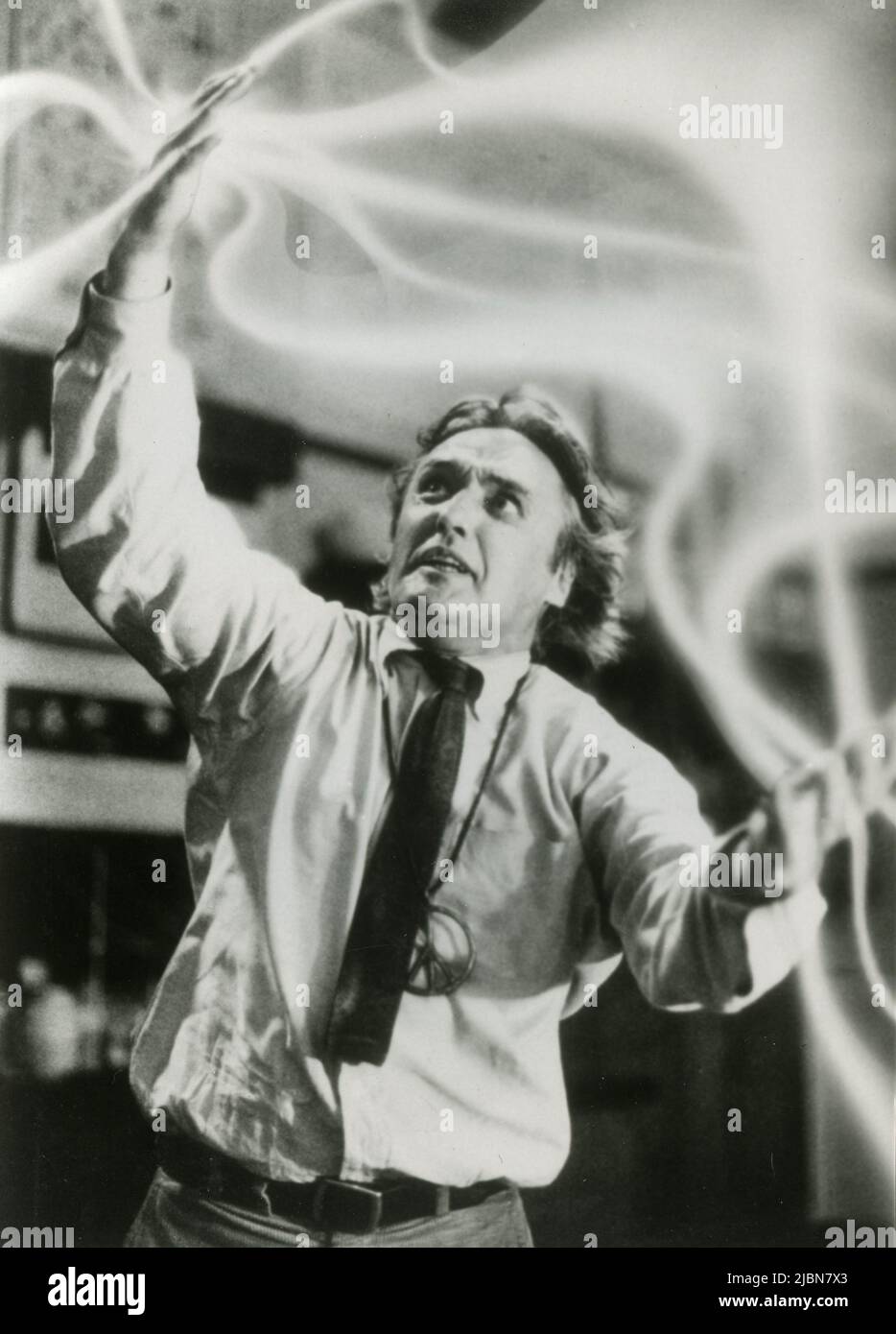 Attore americano Dennis Hopper nel film My Science Project, USA 1985 Foto Stock