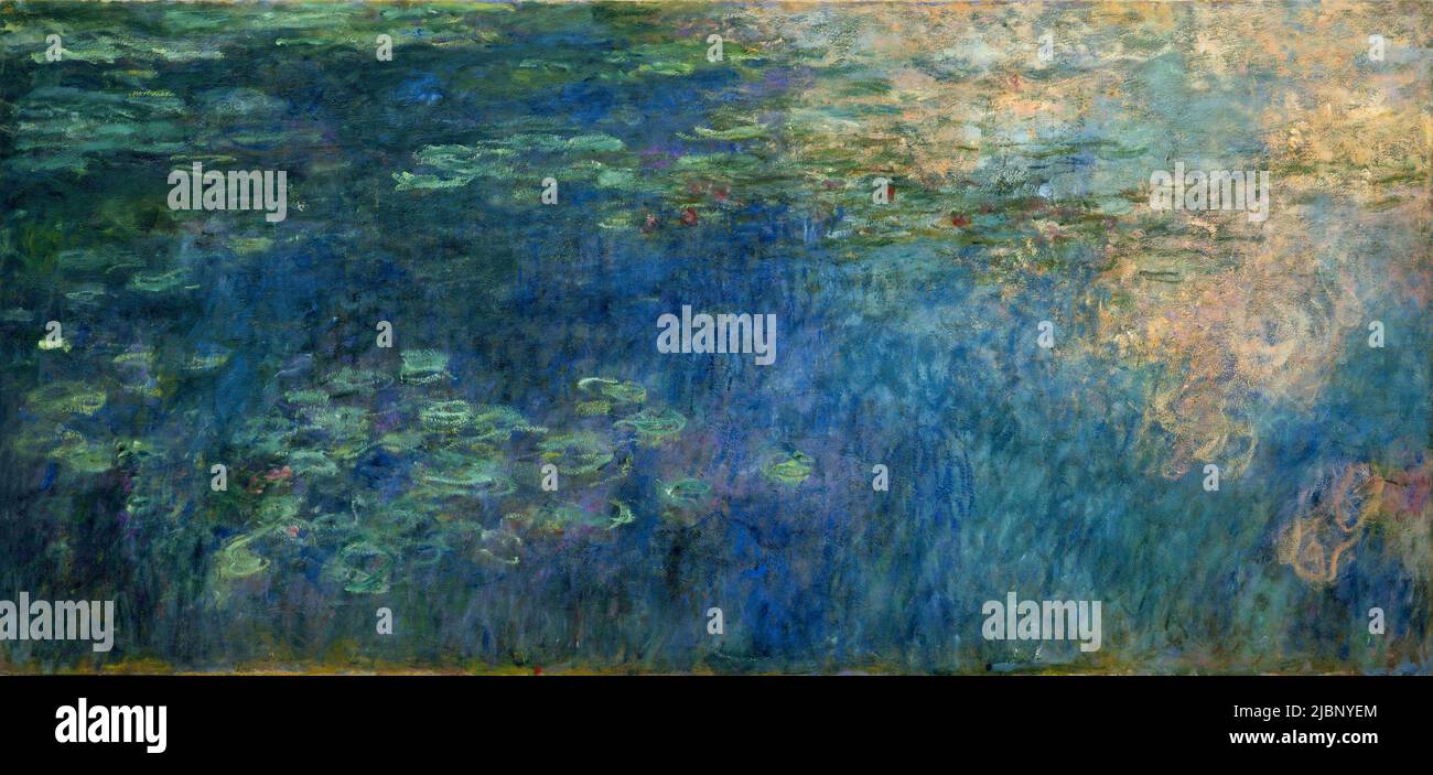Riflessi delle nuvole sullo stagno di acqua-giglio, 1920, Pittura di Claude Monet Foto Stock