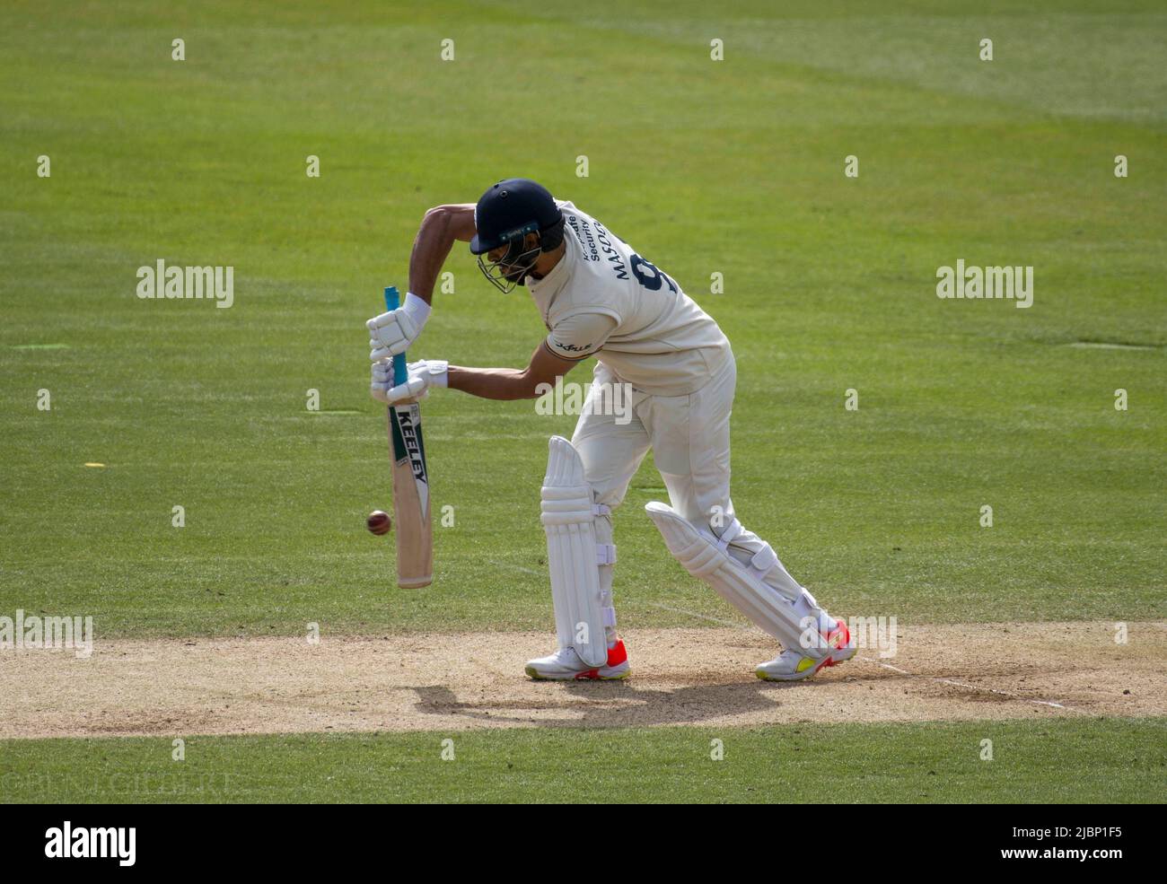 Middlesex in azione contro Derbyshire a Lords nel 10th aprile 2022 Foto Stock