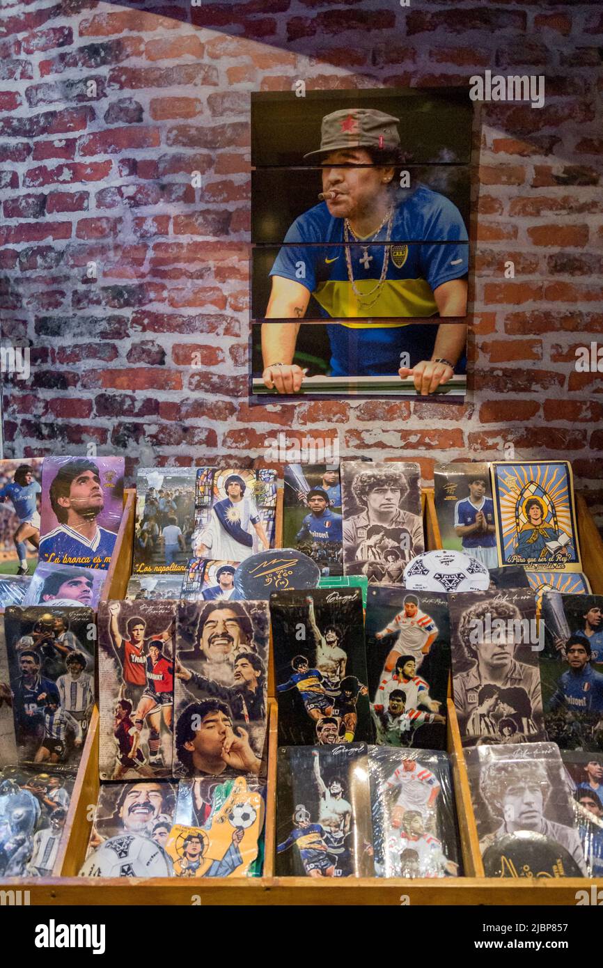 Cafe Museum 'lo del Diego'. Caminito, la Boca. Buenos Aires, Argentina. Foto Stock