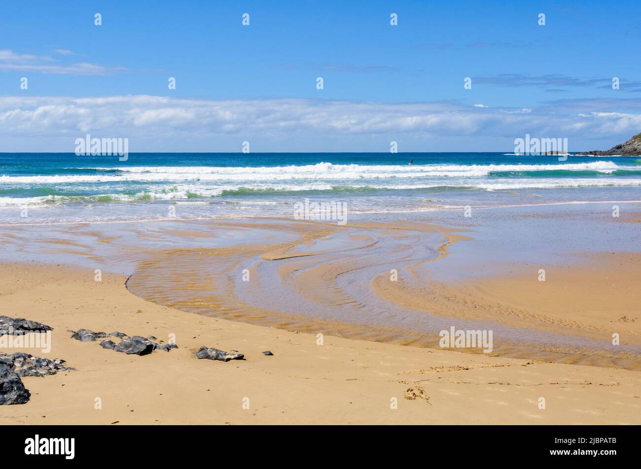 Bassa marea su Diggers Beach - Coffs Harbour, NSW, Australia Foto Stock