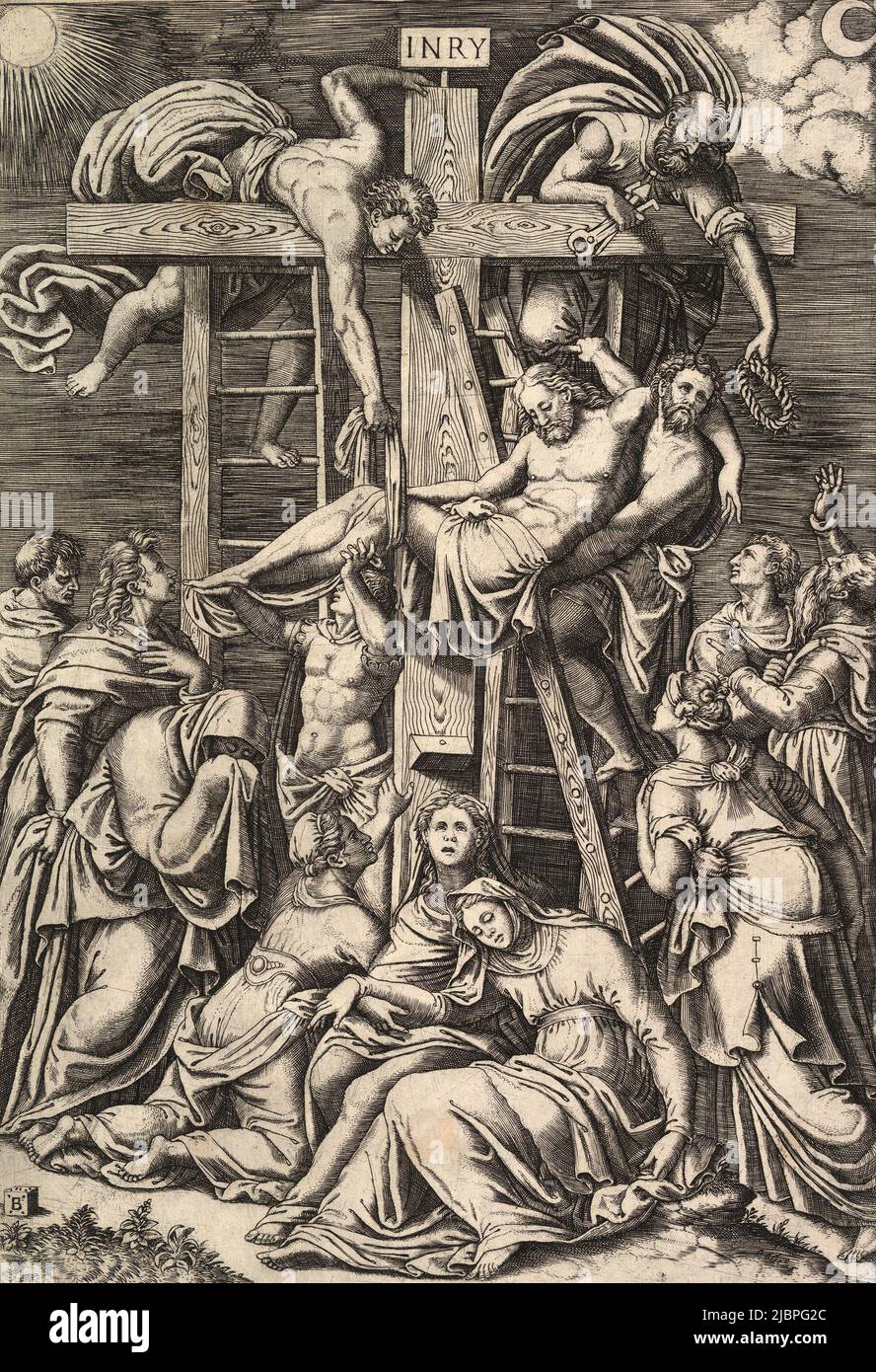 La discesa dalla Croce di Maestro della Die (1512–1570) Foto Stock