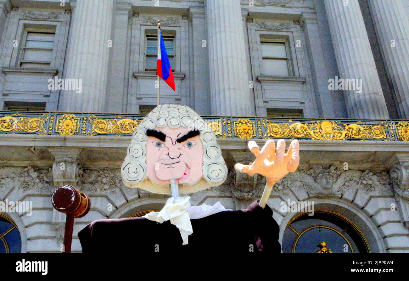 Corte suprema decisione di aborto protesta san francisco calif USA Foto Stock