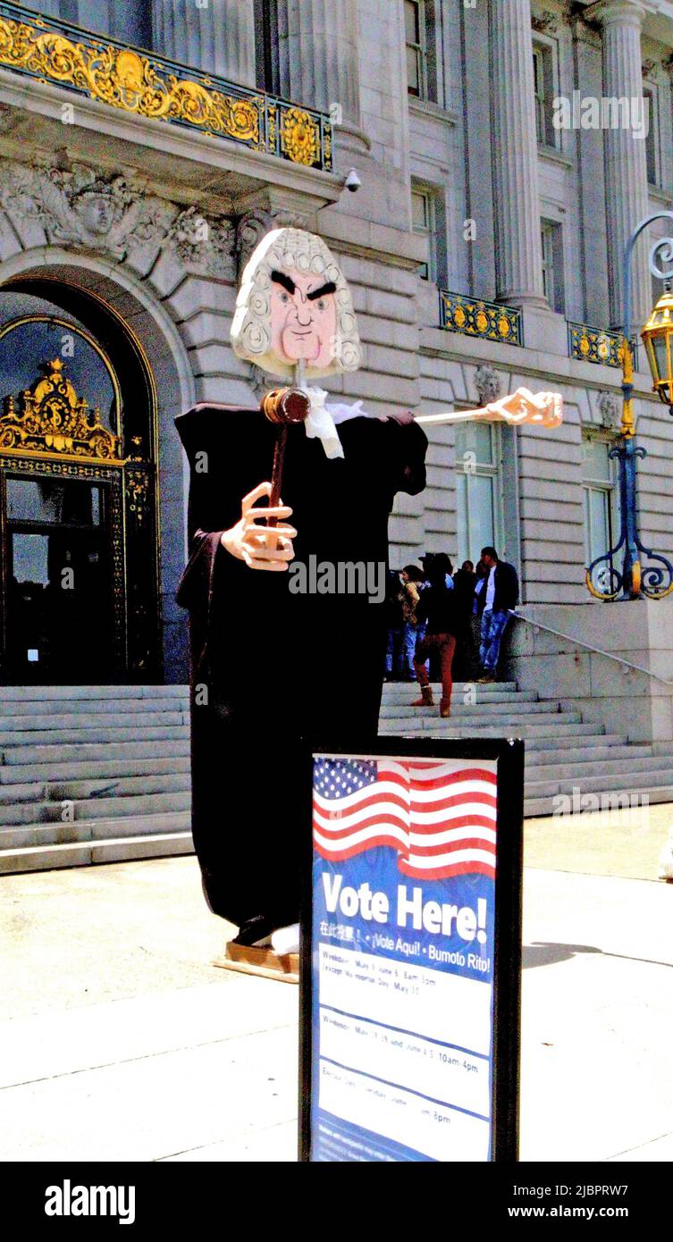 Corte suprema decisione di aborto protesta san francisco calif USA Foto Stock