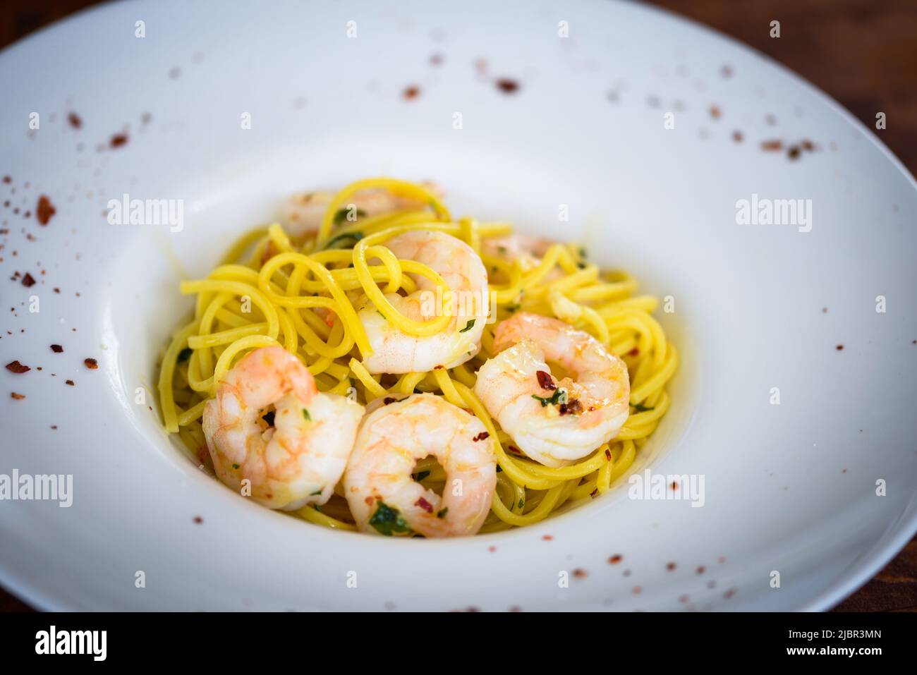 Deliziosa AOP fatta in casa con gamberi freschi Foto Stock