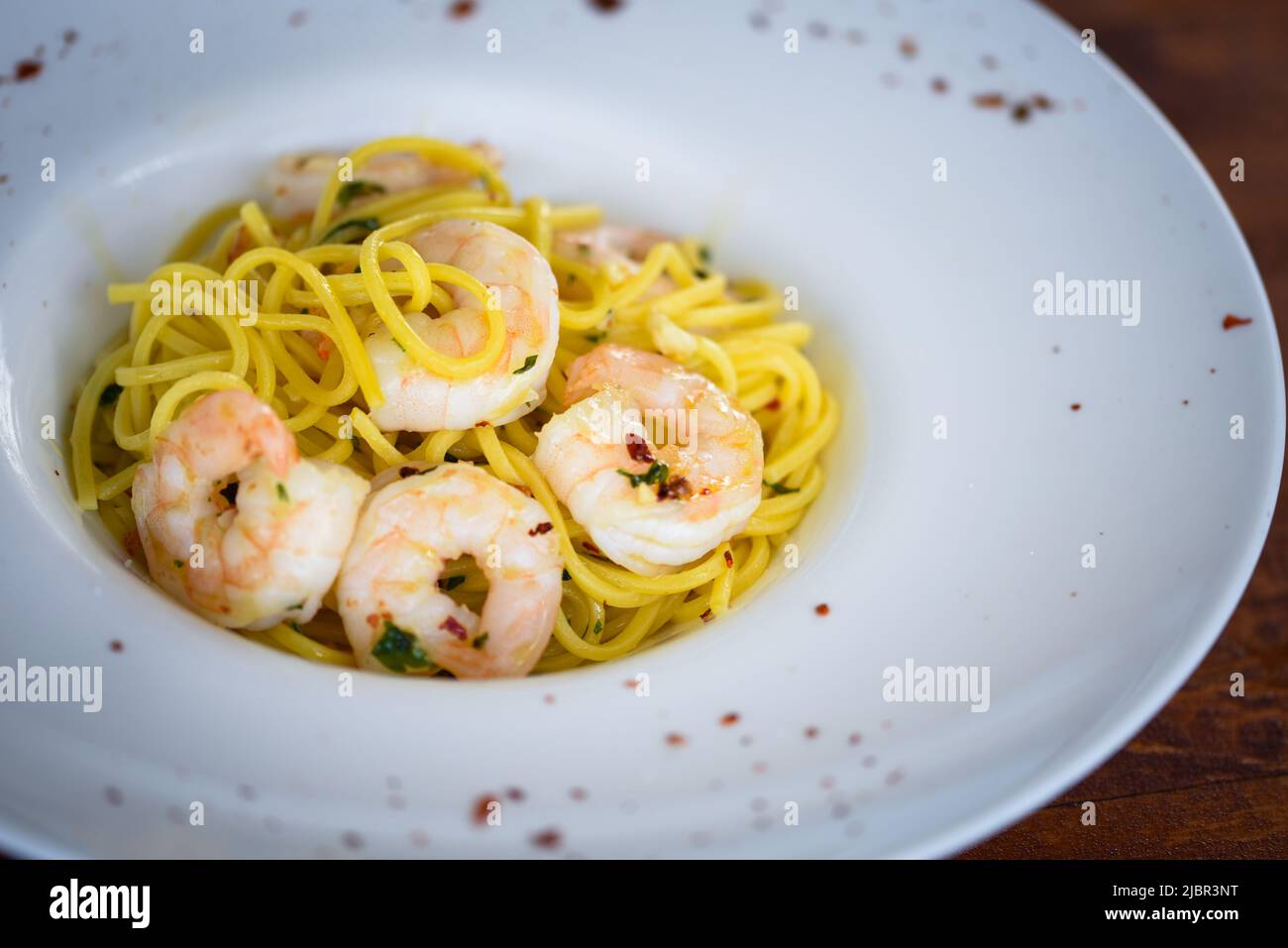 Deliziosa AOP fatta in casa con gamberi freschi Foto Stock