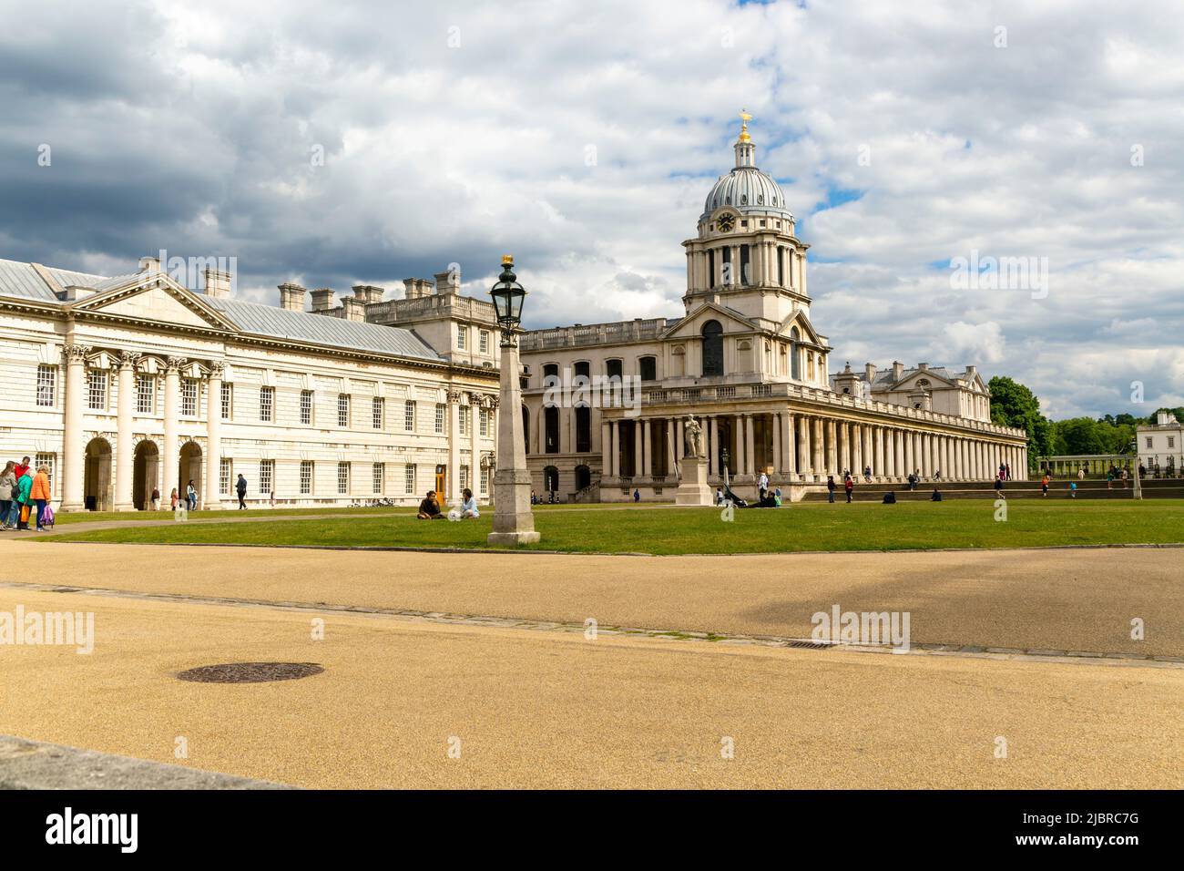 Old Royal Naval College Buildings, Greenwich, Londra SE10, Inghilterra, Regno Unito Foto Stock