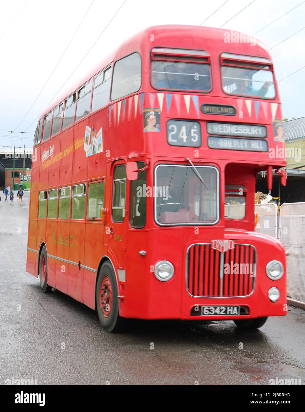 The Black Country Living Museum - autobus a due piani d'epoca Foto Stock