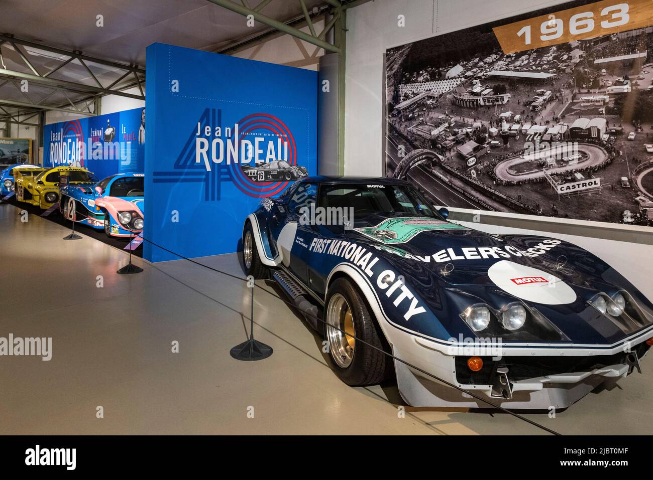 Francia, Sarthe, le Mans, il museo dell'automobile di Sarthe, Museo della 24 ore di le Mans, Chevrolet Corvette C3 che ha partecipato 6 volte nella 24 ore di le Mans nel 70s Foto Stock