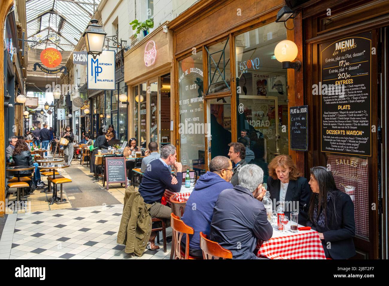 Francia, Parigi, Passage des panorami Foto Stock