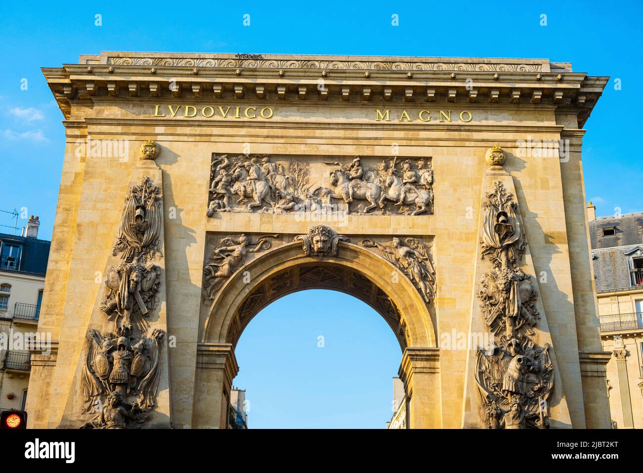 Francia, Parigi, la Porte Saint-Denis Foto Stock
