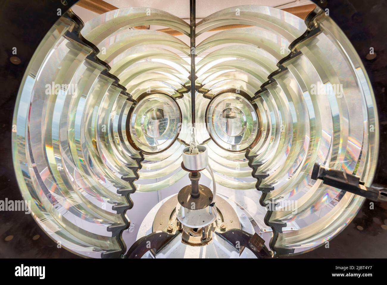 Francia, Herault, Leucate, capo Leucate, il faro di capo Leucate Foto Stock