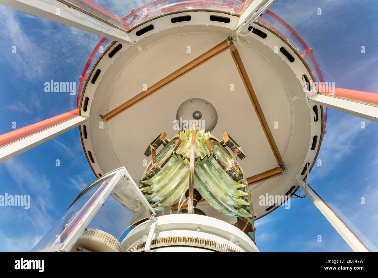 Francia, Herault, Leucate, capo Leucate, il faro di capo Leucate Foto Stock