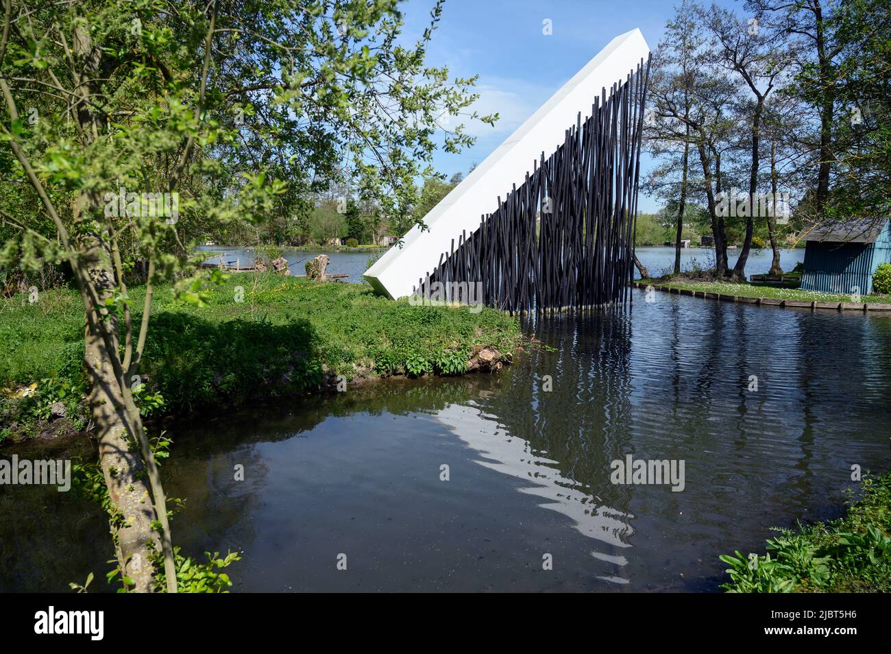 Francia, Somme, Hortillonnages, Amiens, Fetival Arts et Jardin Foto Stock