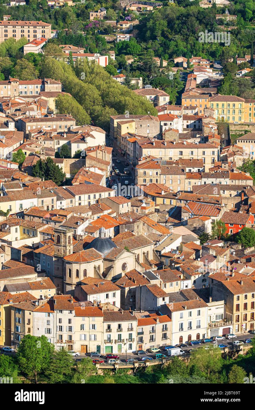 Francia, Herault, Lodeve, città di sosta sulla strada per Santiago de Compostela lungo la strada di Arles (via Tolosana) Foto Stock