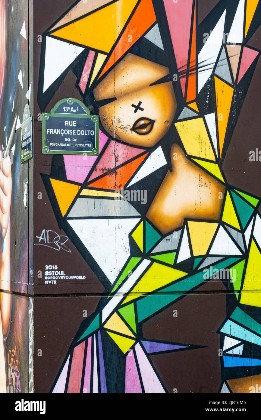 Francia, Parigi, Arte di strada, #stoul Foto Stock