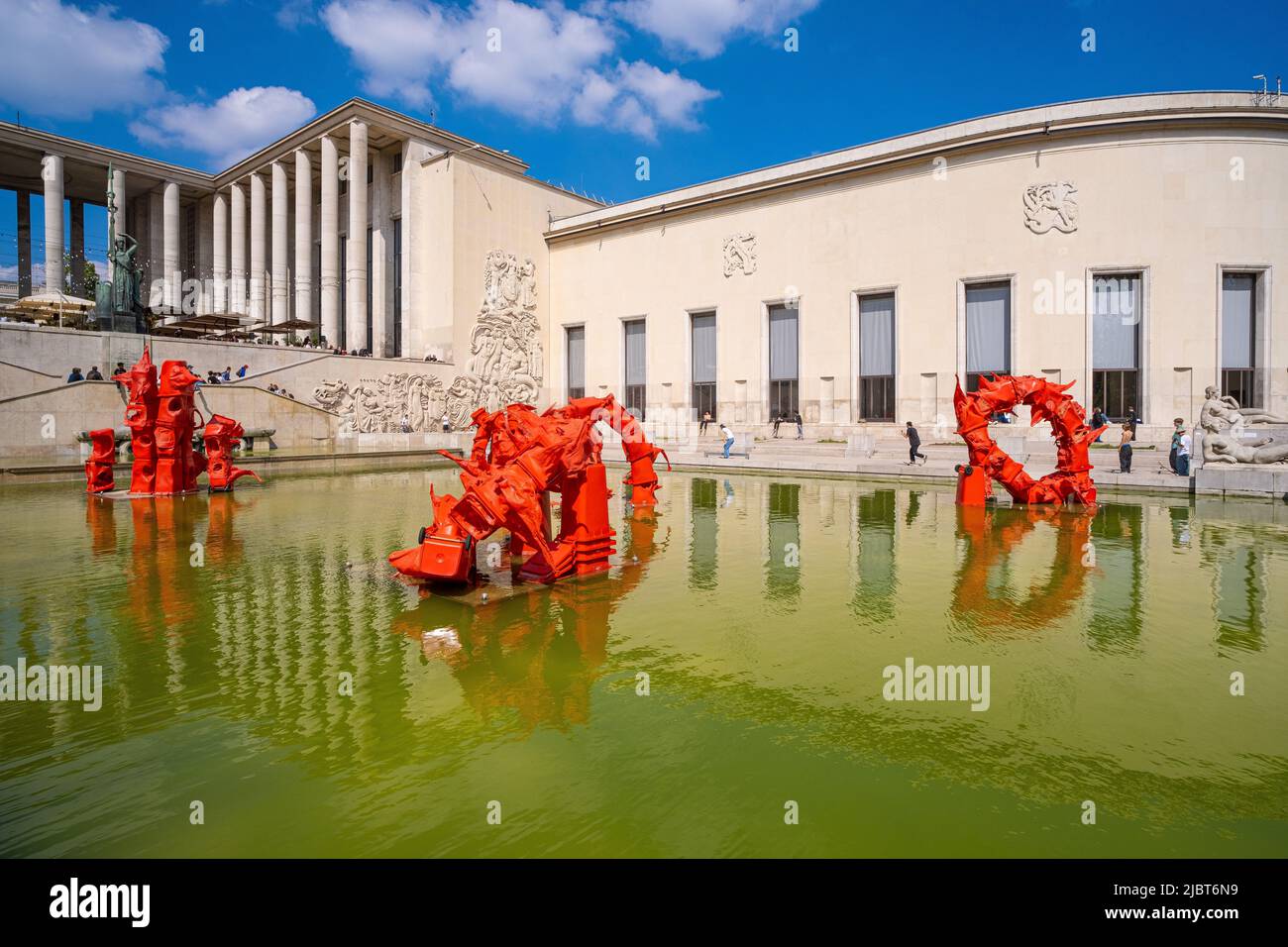 Francia, Parigi, bacino del Palais de Tokyo, Museo d'arte moderna della città di Parigi Foto Stock
