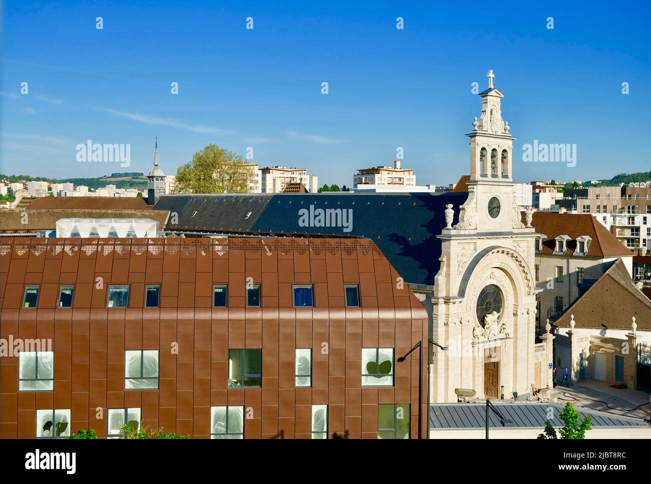 Francia, Cote d'Or, Digione, zona dichiarata Patrimonio dell'Umanità dall'UNESCO, città internazionale della gastronomia e del vino dall'architetto Anthony Béchu, la Grande Cappella dell'ospedale generale Foto Stock