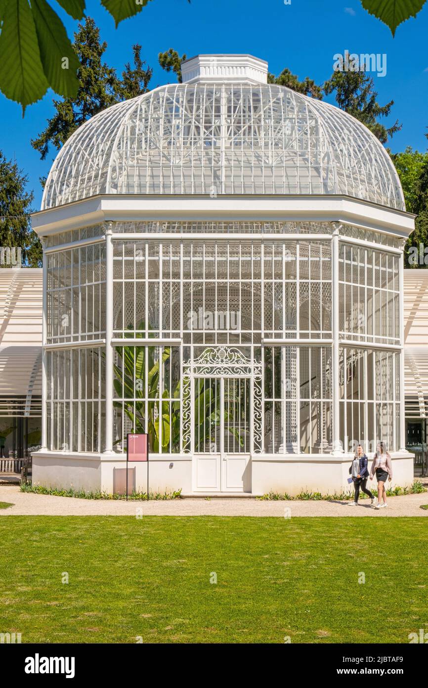 Francia, Hauts de Seine, Boulogne Billancourt, Albert Kahn dipartimentale giardino e museo, il giardino francese e la serra tropicale Foto Stock