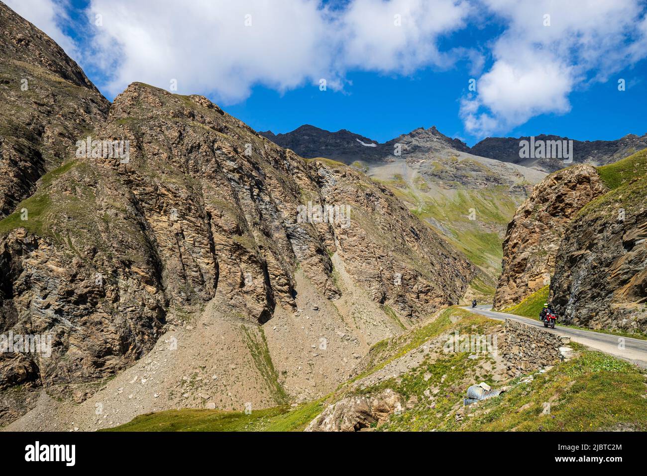 Francia, Savoia, Parco Nazionale della Vanoise, Bonneval-sur-Arc, strada delle Grandes Alpes tra il col de l'Iseran e Bonneval-sur-Arc Foto Stock