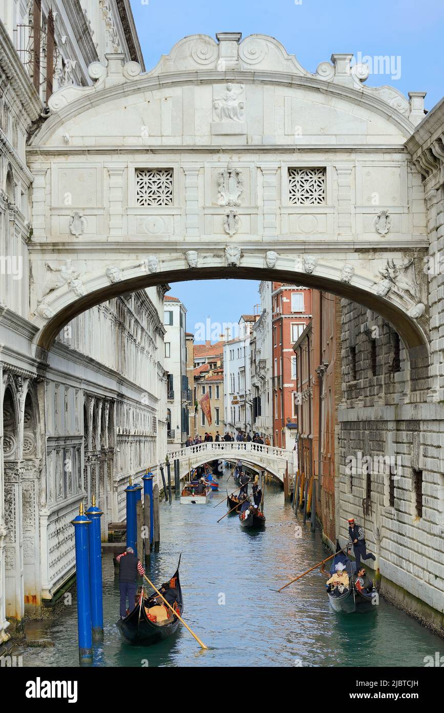 Italia, Veneto, Venezia, patrimonio mondiale dell'UNESCO, Ponte dei Sospiri Foto Stock